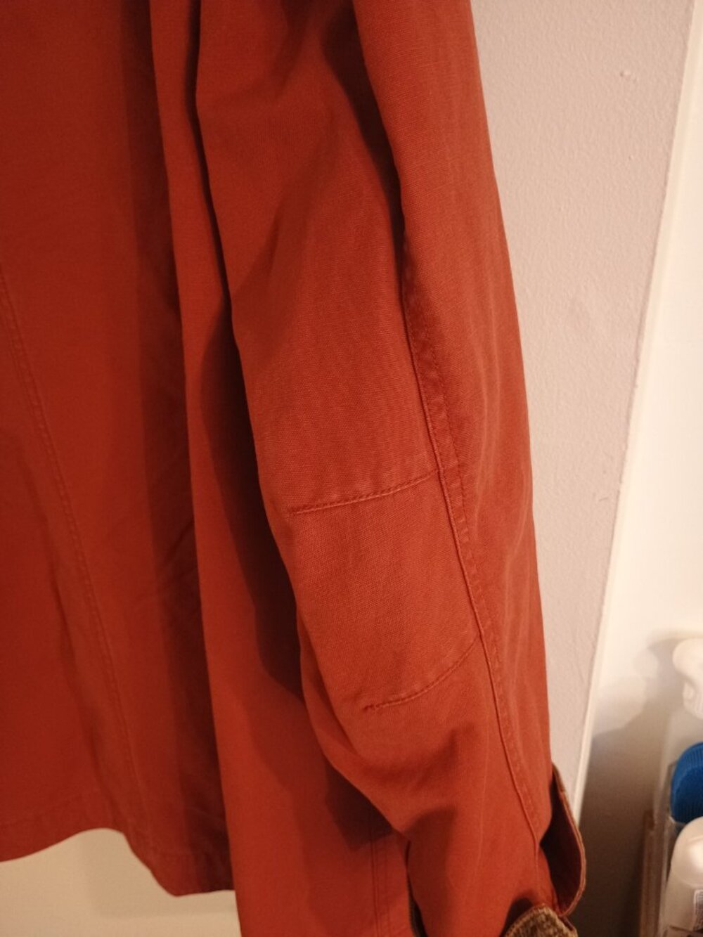 LL BEAN Red Barn Coat Cotton Jacket Women XL with Flannel and Corduroy - Picture 11 of 12